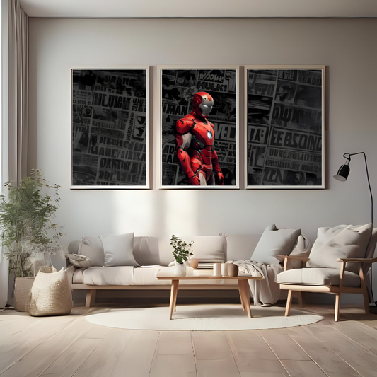 🔥 Superhero Legend 3-Panel Wall Art | Modern Canvas Set