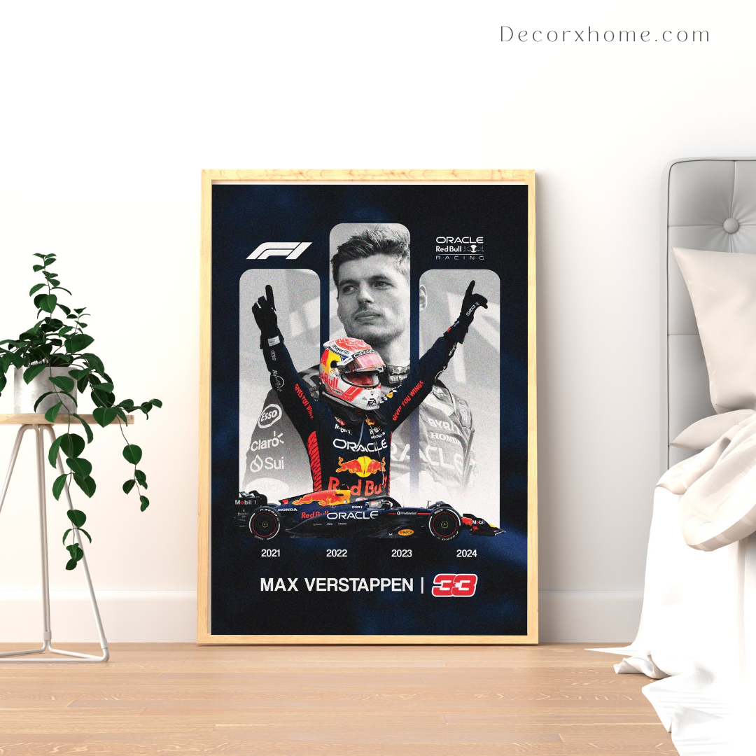 F1 - Racing Champion Legacy – Max Verstappen's Victory Tribute Wall Poster