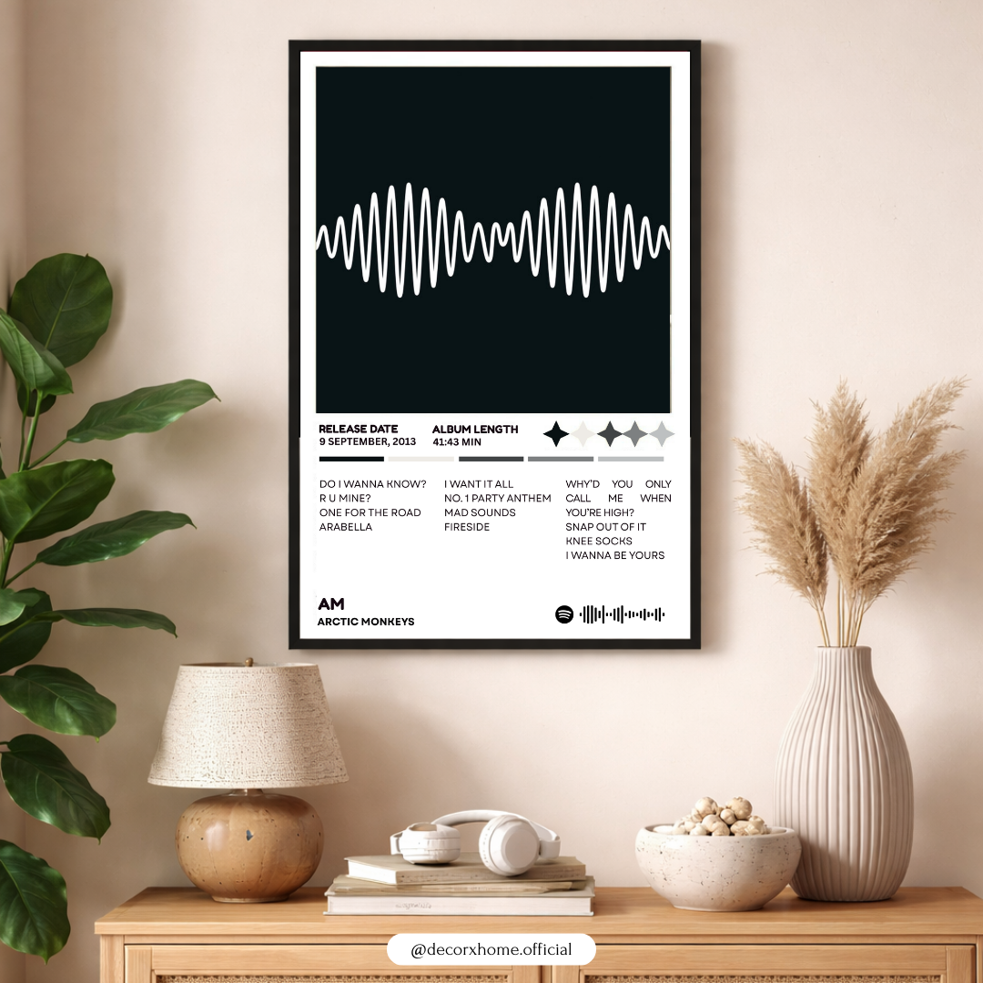 Decorxhome Custom Album Tracklist Poster – Aesthetic Music Wall Art for Bedroom & Studio 🎵