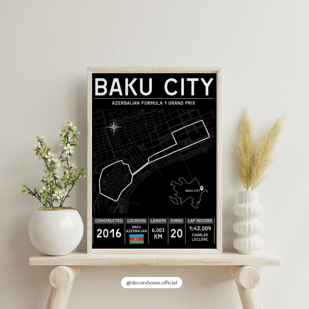 Formula 1 Legendary Circuits Track Map Posters – Minimalist F1 Racing Wall Art Collection | Decorxhome