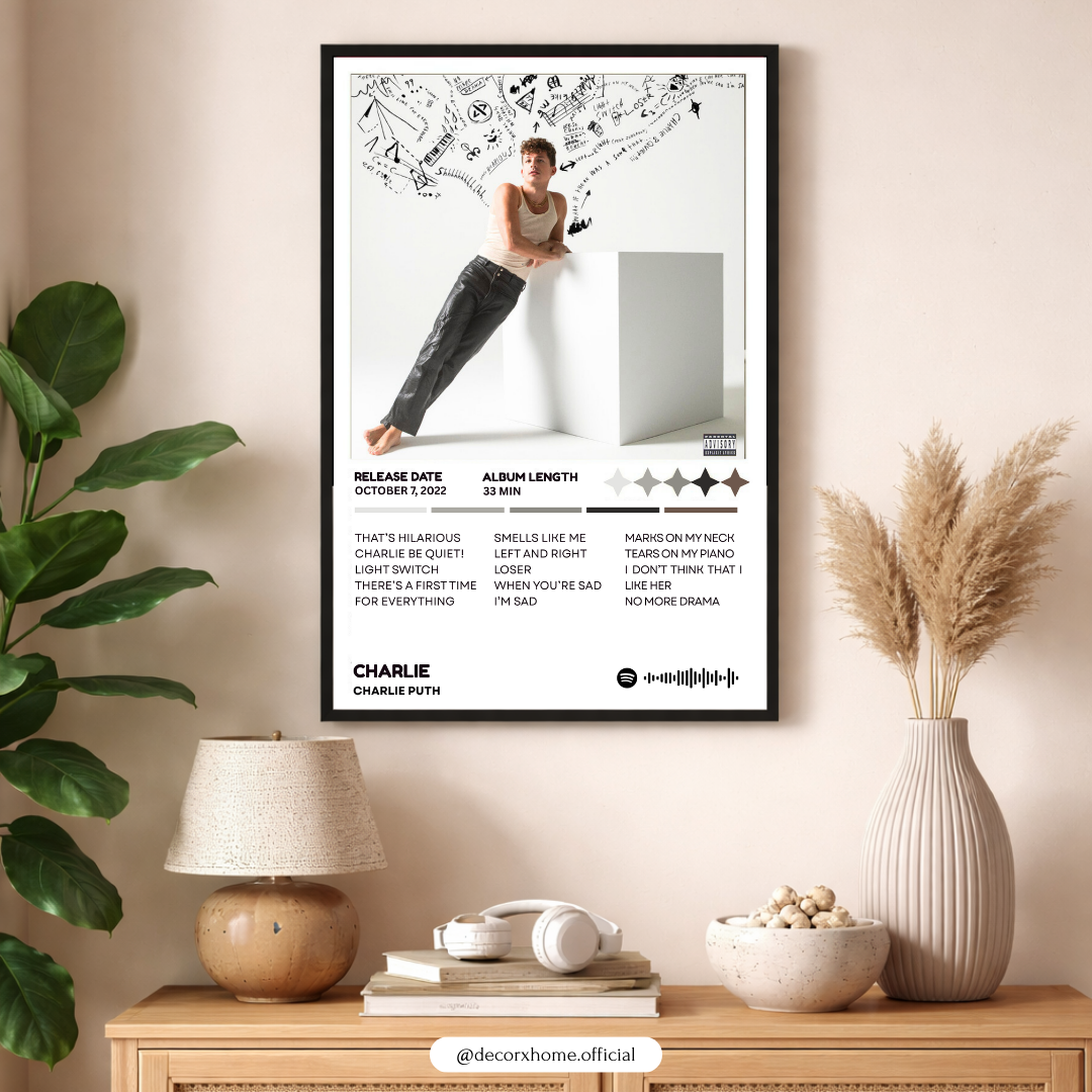 Decorxhome Custom Album Tracklist Poster – Aesthetic Music Wall Art for Bedroom & Studio 🎵