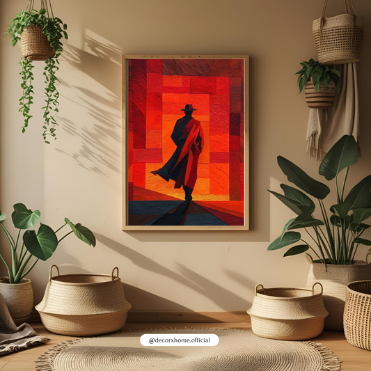 Mystery Wanderer – Cinematic Abstract Silhouette Wall Poster by Decorxhome