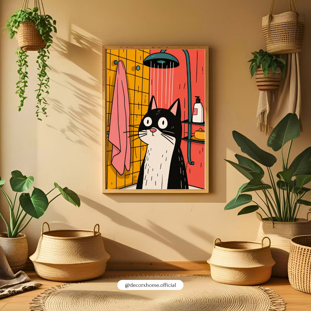 Brushing Duck Poster | Cute Cute Cat Bathroom Poster | Whimsical Cartoon Wall Art Print | Modern Pop Art Decor | DecorexhomeBathroom Duck Wall Art for Modern & Kids Decor – Decorxhome (Copy)