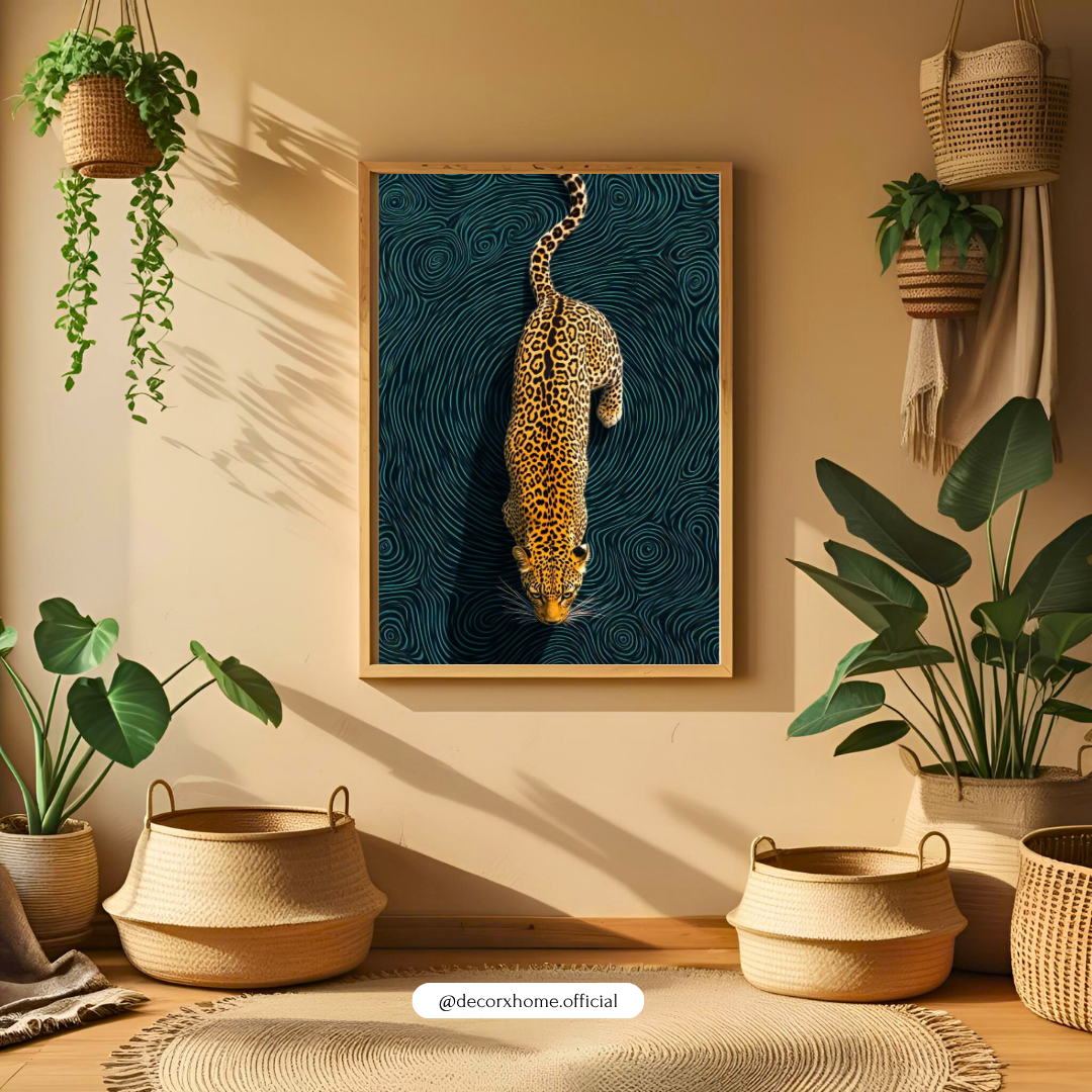 Majestic Leopard Wall Art | Bold Wildlife Abstract Poster | Luxury Statement Decor by Decorxhome