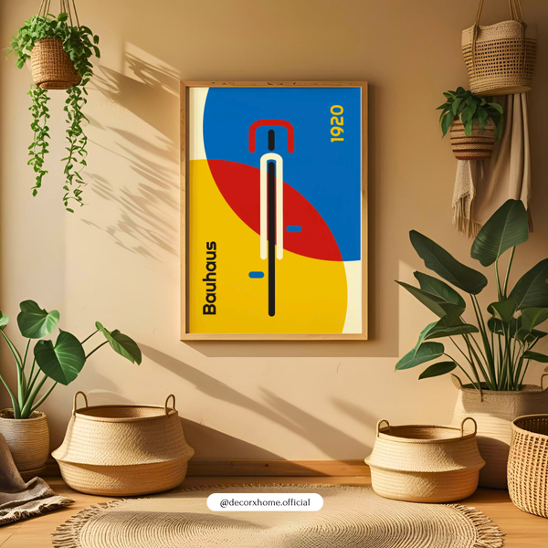 Bauhaus 1920 Abstract Geometric Poster | Modern Color Block Wall Art | Decorxhome