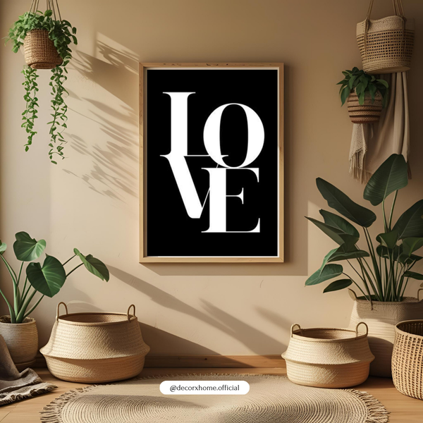 LOVE – Modern Bold Typography Minimal Wall Poster