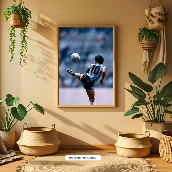 Legendary No. 10 Bicycle Kick Football Poster | Iconic Soccer Wall Art | Decorxhome