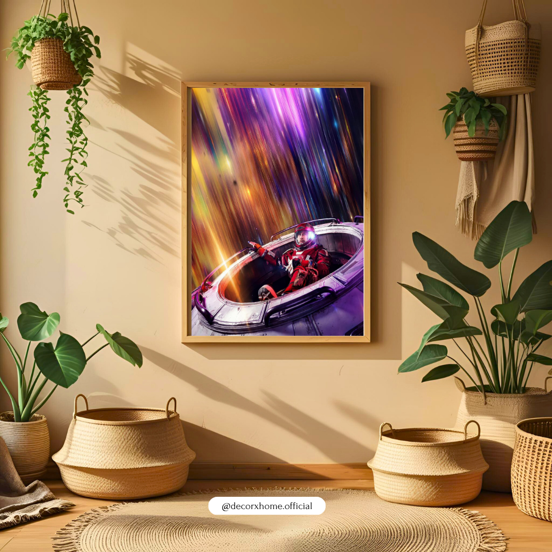 Project Hail Mary Cosmic Astronaut Wall Art | Futuristic Space Poster | Galaxy Light Abstract Print | Modern Sci-Fi Home Decor | Decorxhome