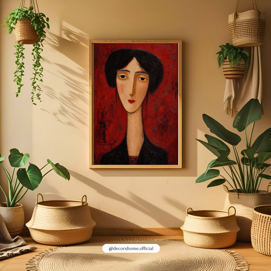 Abstract Portrait Woman Poster – Modern Expressionist Wall Art | Decorxhome