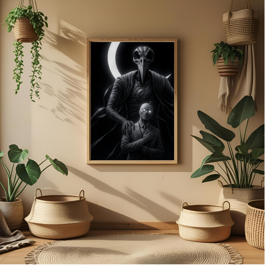 🌙 Dark Moon Knight Wall Poster 🖼️ | Gothic Superhero Art ⚫✨