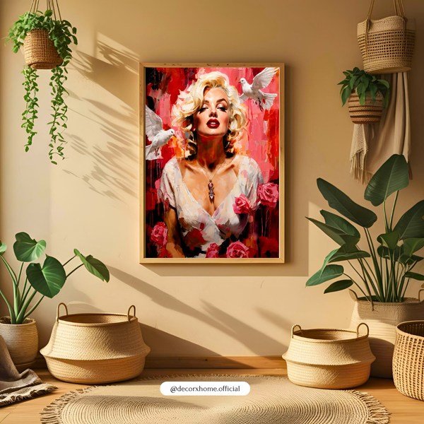 Vintage Glamour Portrait Wall Poster | Elegant Feminine Art by DecorxHome