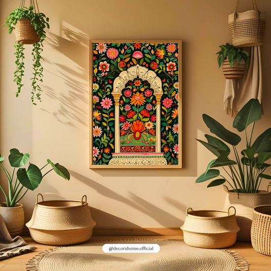 Decorxhome – Royal Floral Arch Heritage Wall Art Poster