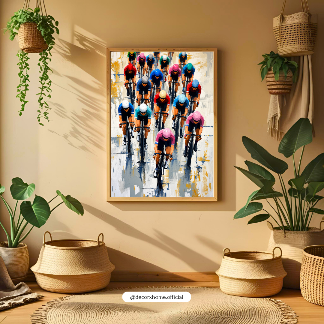 Cycling Race Poster – Dynamic Cyclists Sports Wall Art