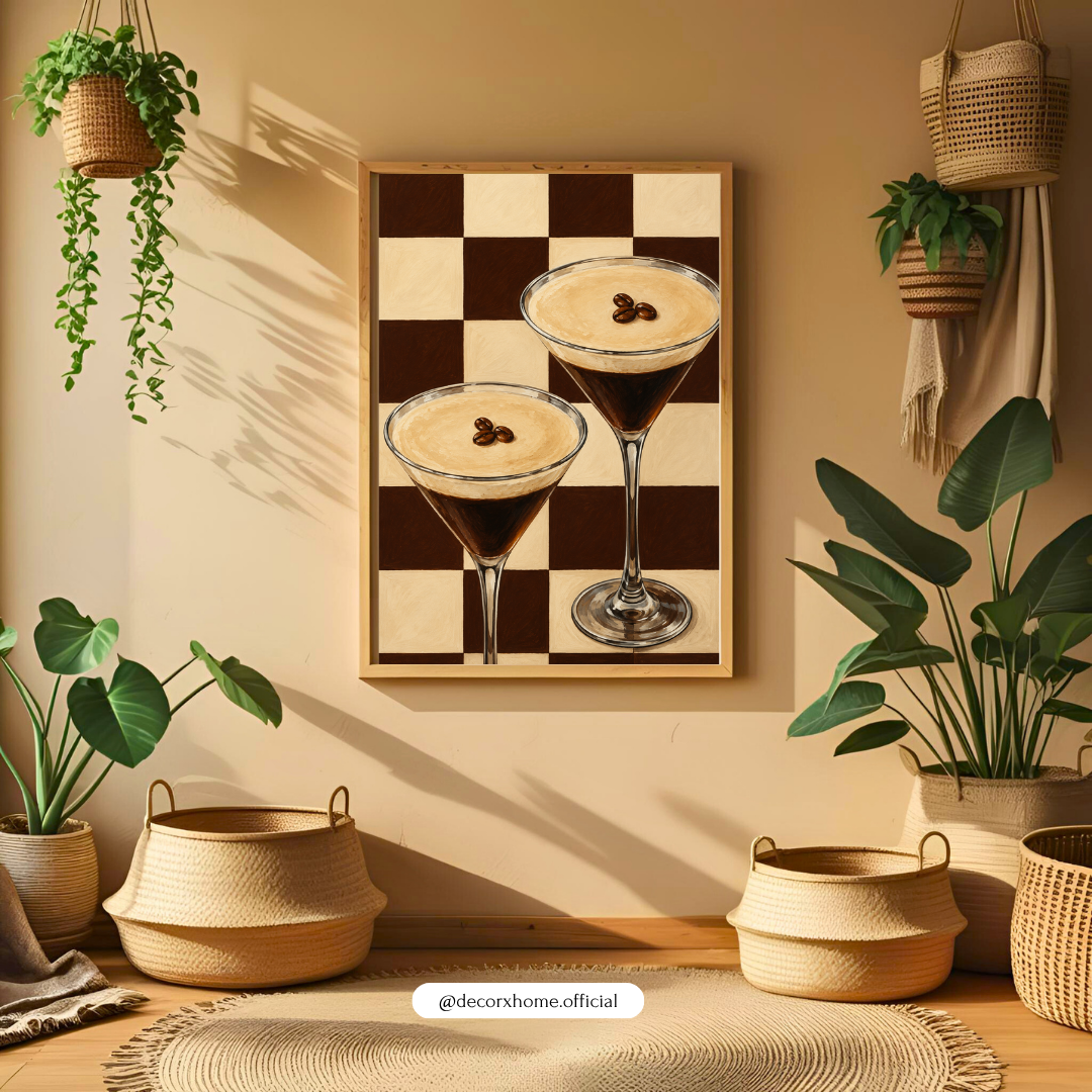 Espresso Martini Aesthetic – Modern Cocktail Wall Art Poster | DecorxHome