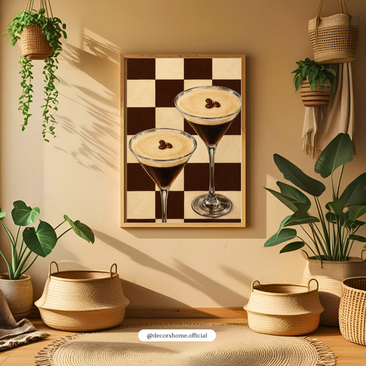 Espresso Martini Aesthetic – Modern Cocktail Wall Art Poster | DecorxHome