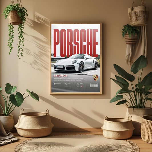 Porsche 911 Turbo S – Premium Framed Wall Art for Car Lovers