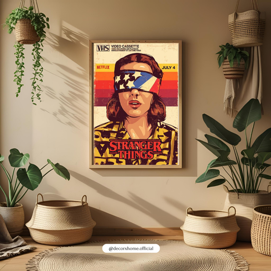Retro 80s Stranger Things Inspired Poster – Vintage VHS Style Wall Art by Decorxhome