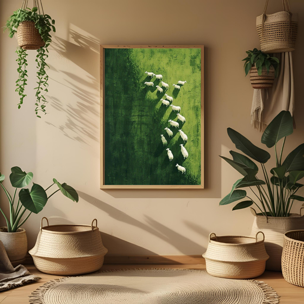 Pastoral Serenity – Sheep in Nature Poster 🐑🌿
