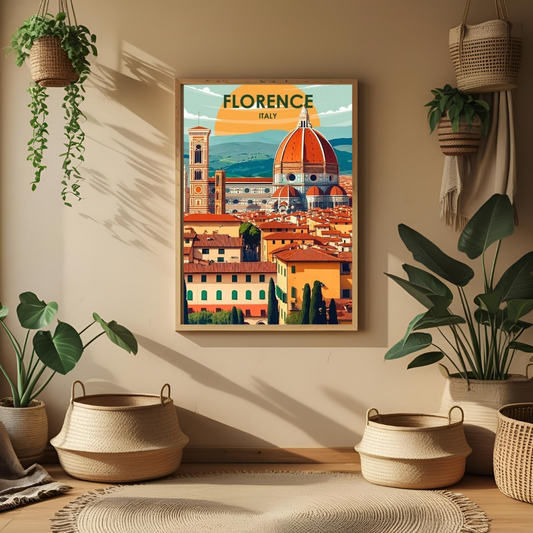 Florence Travel Wall Art Print – Framed Poster for Home, Bedroom & Office Décor