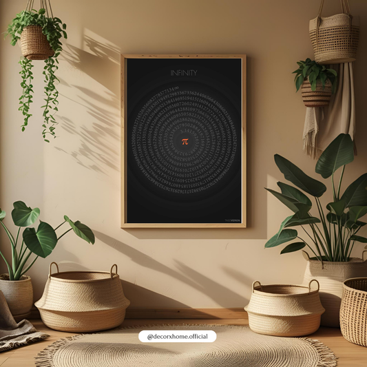 Infinity Pi Mathematics Wall Art Poster – Minimalist Science & Math Design | Decorxhome