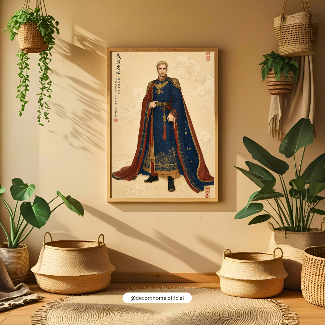 Imperial Sovereign Portrait Poster | Regal Asian-Inspired Noble Wall Art | Decorxhome
