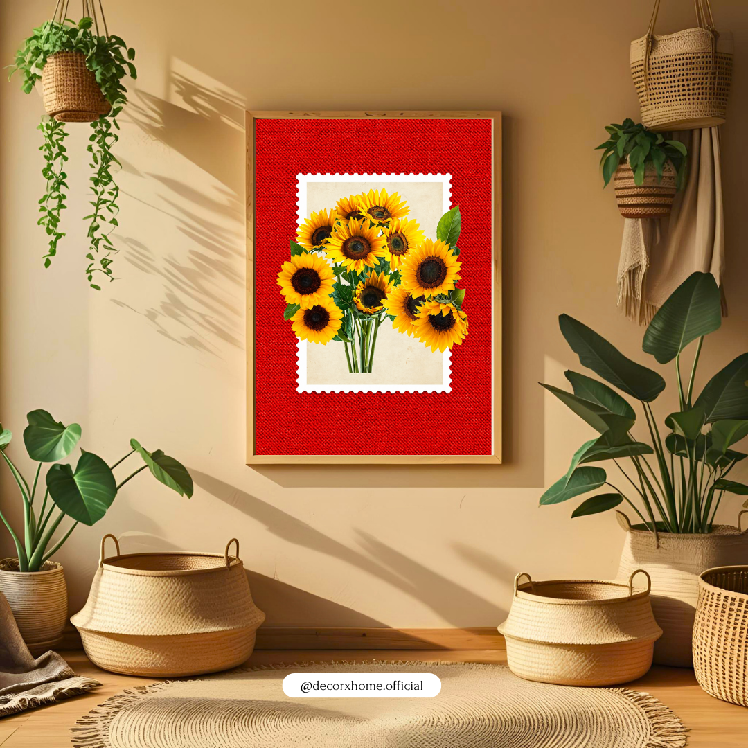 Sunflower Bouquet Wall Art – Vibrant Floral Aesthetic Poster | Decorxhome