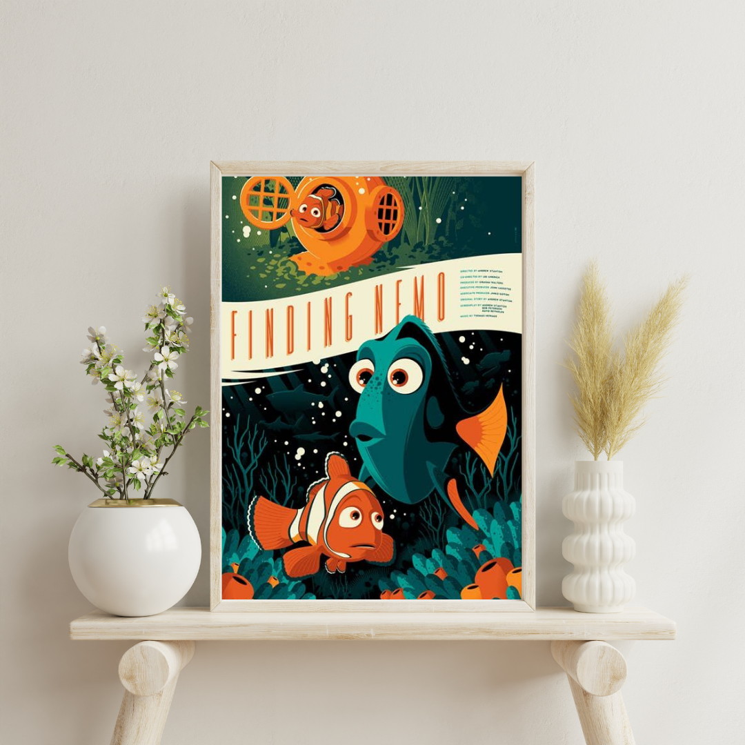 Ocean Adventure Framed Poster | Playful Underwater Story Art by Decorxhome