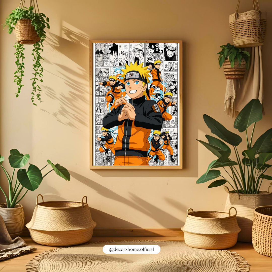 Naruto Manga Collage Poster | Anime Wall Art for Fans | Decorxhome