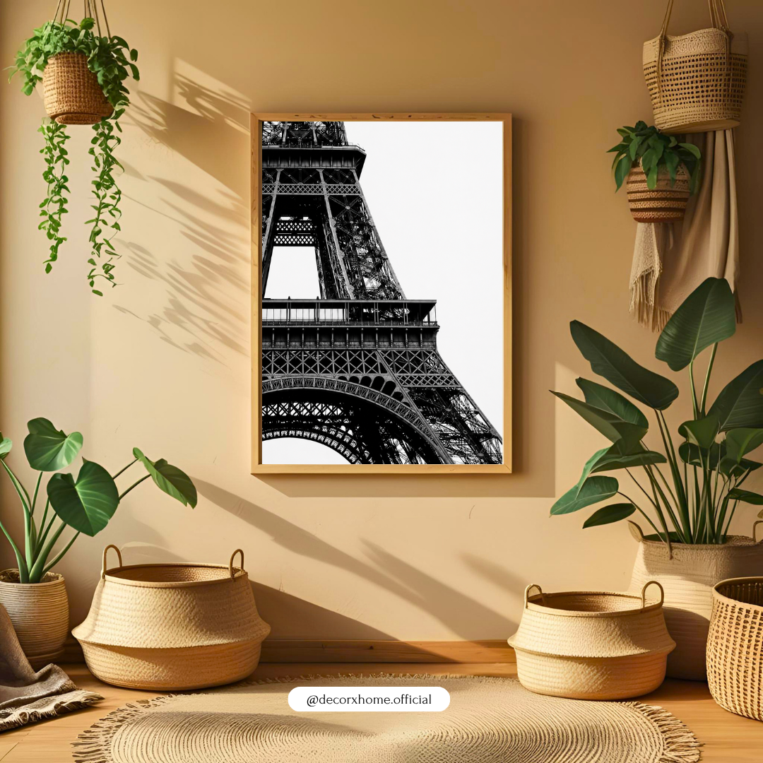Eiffel Tower Black & White Poster | Paris Photography Wall Art | DecorexHome