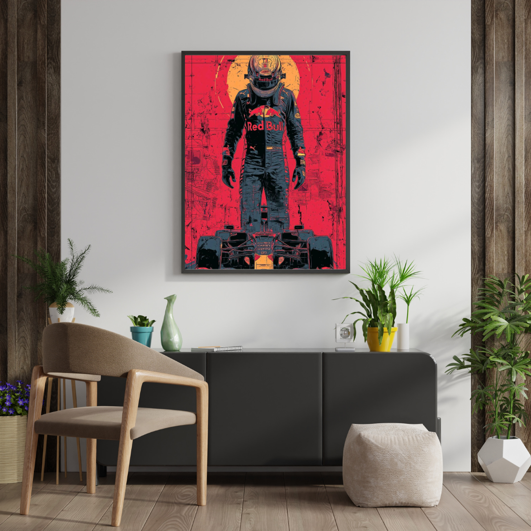Redline Champion Wall Poster | Formula Racing Power Art Print by Decorxhome