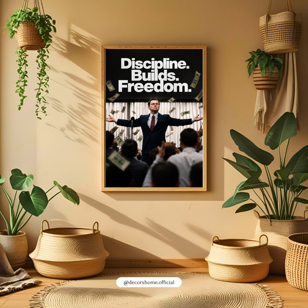 Discipline Builds Freedom – Motivational Money & Success Poster | Decorexhome