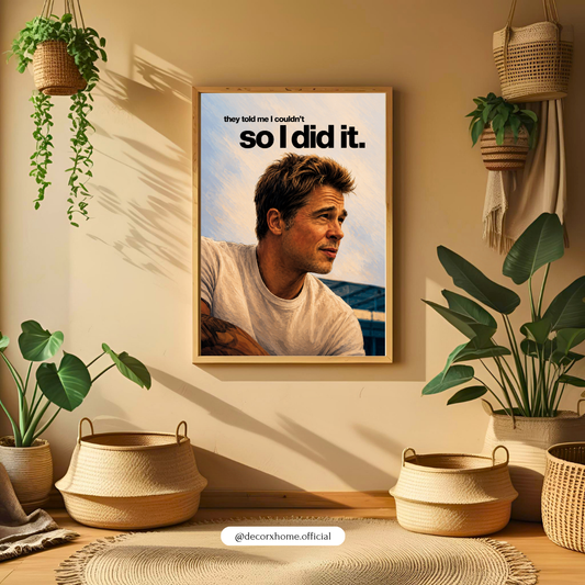 "So I Did It" Motivational Quote Poster | Inspirational Wall Art Print | Decorxhome