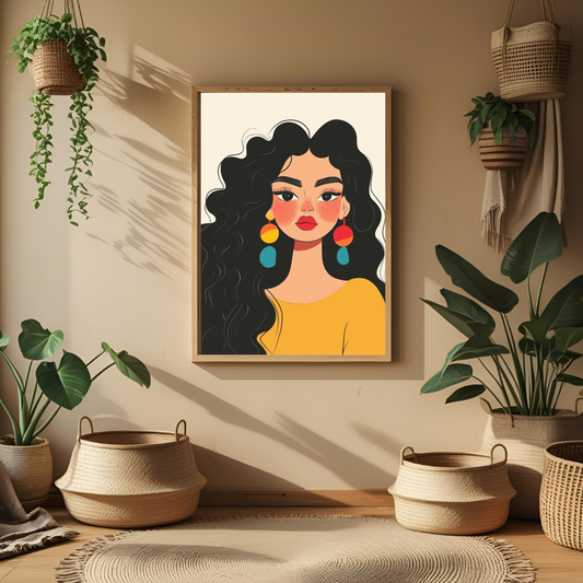 Bold Beauty – Framed Modern Woman Portrait Art Print