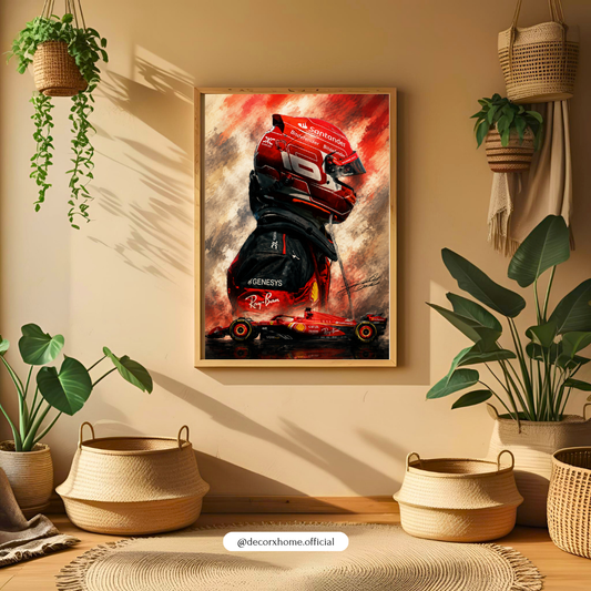 Racing Driver Wall Art Poster | Formula Racing Motorsport Artwork | Luxury Sports Car Print | Decorexhome