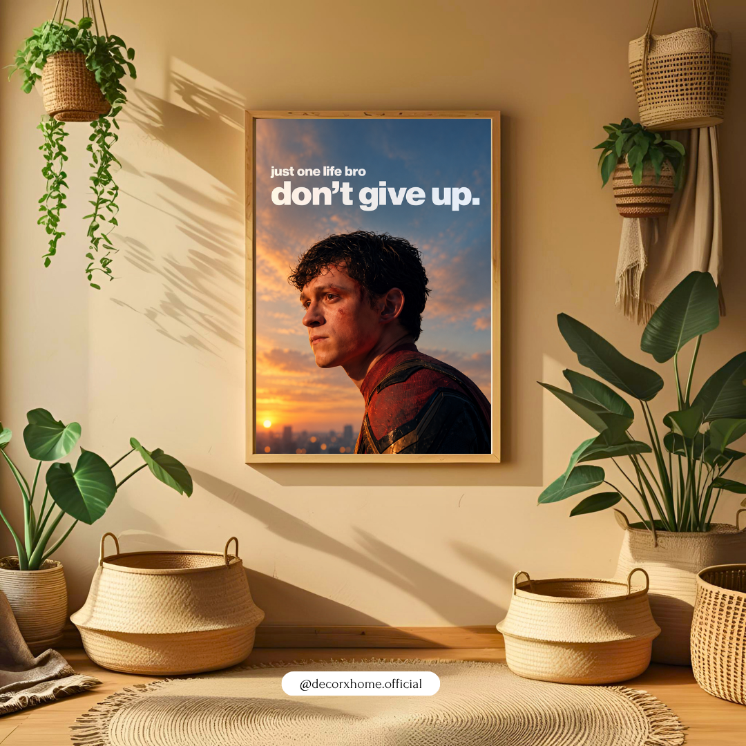 Just One Life Bro, Don’t Give Up – Inspirational Superhero Motivational Wall Poster | Decorexhome