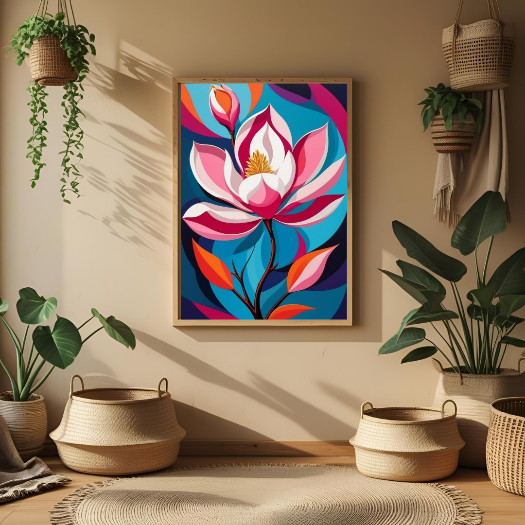Radiant Lotus – Spiritual Wall Poster 🌸✨