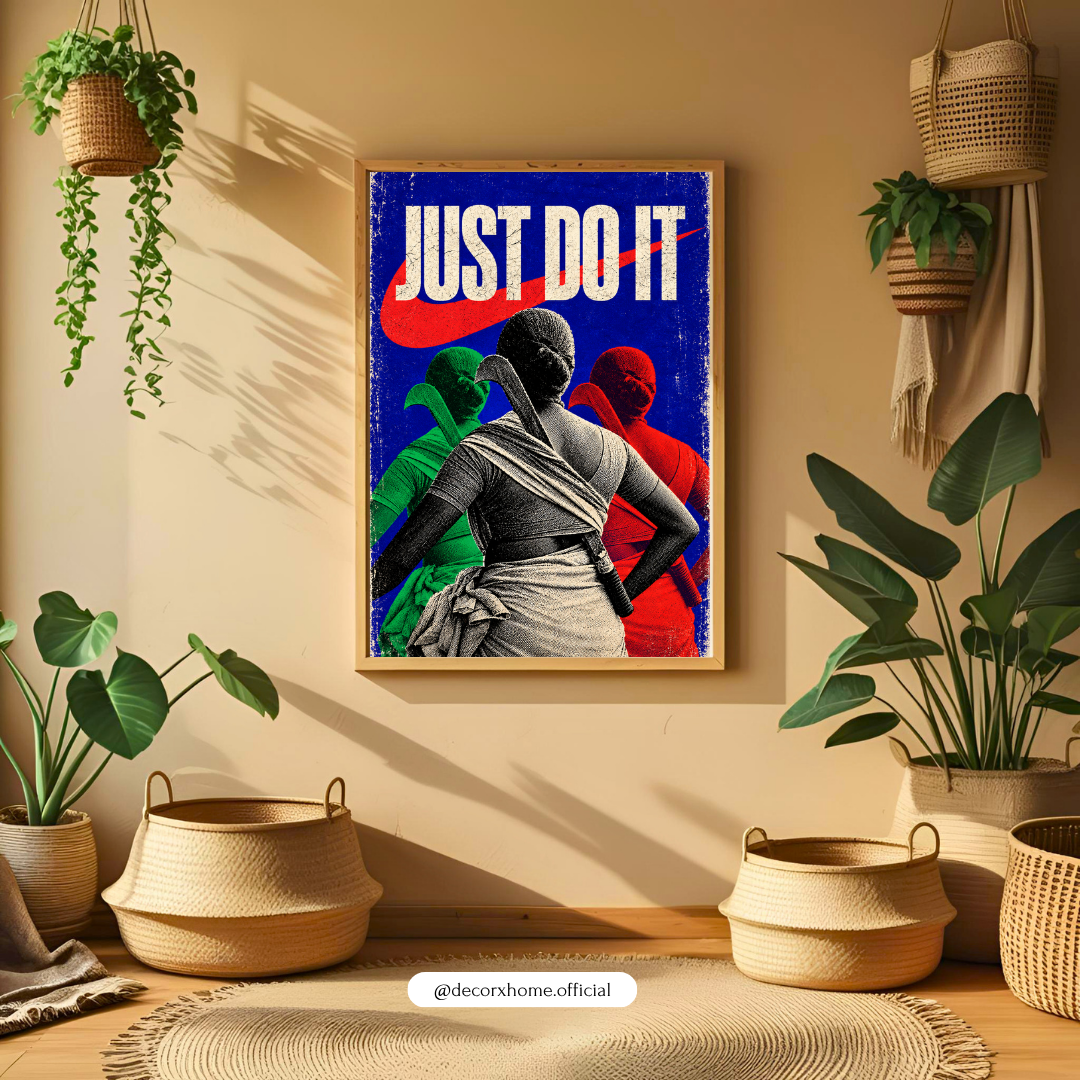 Just Do It Motivational Poster | Athlete & Fitness Wall Art | Inspirational Sports Artwork | Gym Décor | Decorexhome