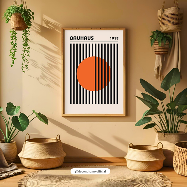 Bauhaus 1919 Geometric Poster | Minimalist Modern Abstract Wall Art | Decorxhome
