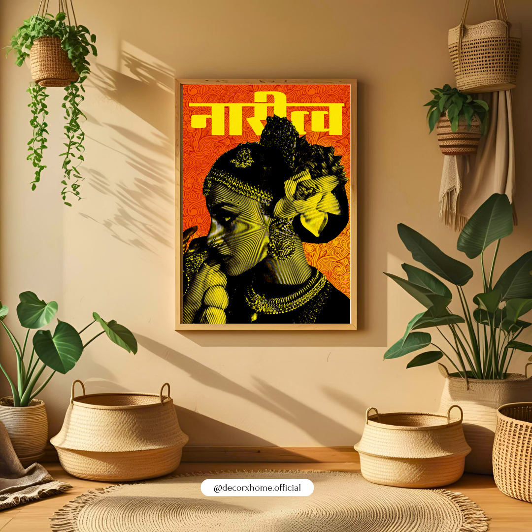 Indian Heritage Woman Wall Art – Traditional Ethnic Portrait Poster