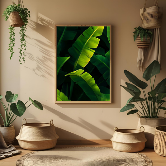 Tropical Green Harmony – Banana Leaf Poster 🌿