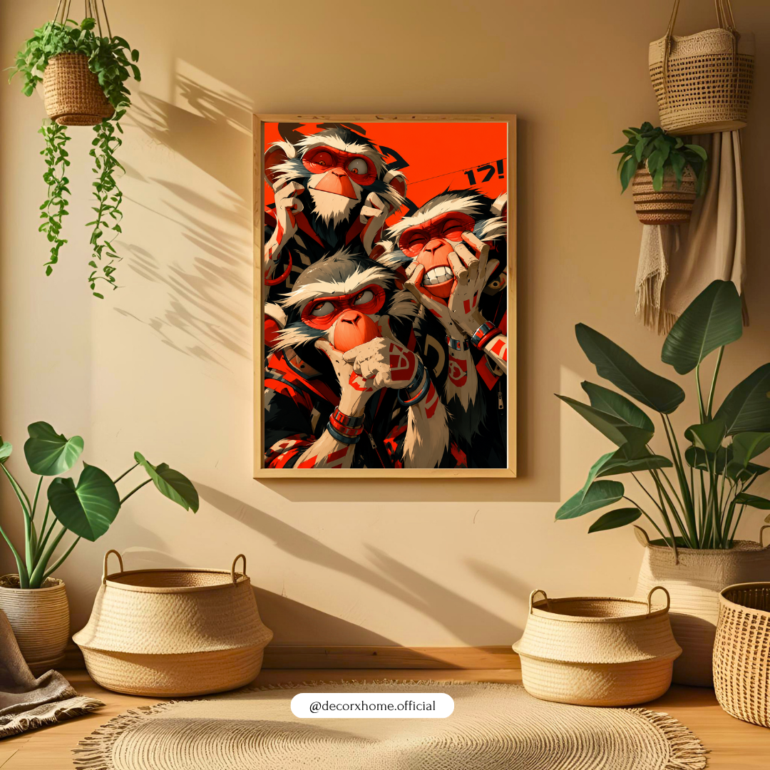 Urban Primate Chaos Poster – Bold Street Art Wall Decor