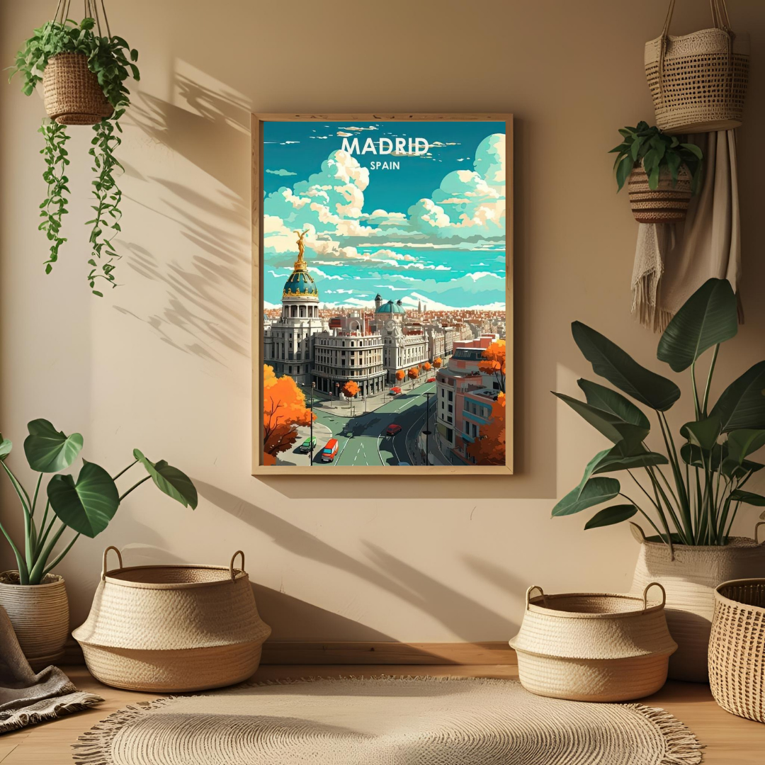 Madrid Travel Wall Art Print – Framed Poster for Stylish Home & Office Decor