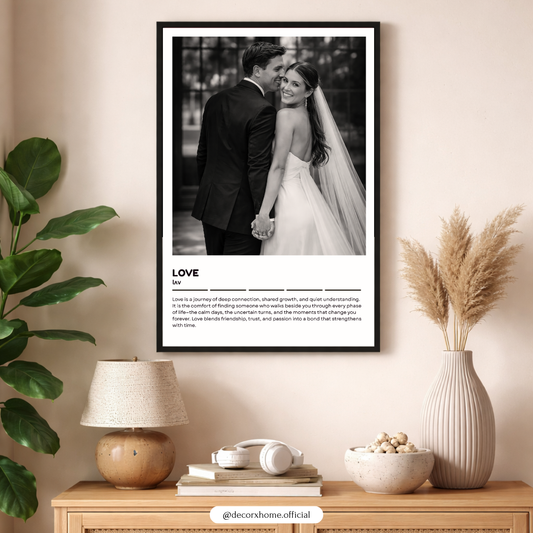 Love & Family Word Definition Wall Art Poster Collection – Minimal Aesthetic Prints by Decorxhome