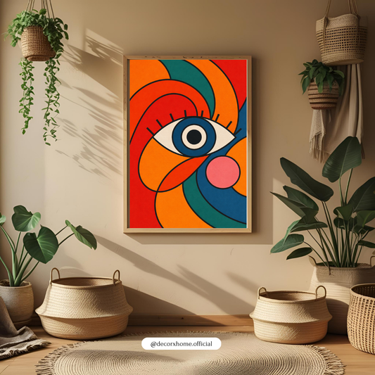 Abstract Eye Wall Art Poster – Colorful Modern Home Décor by Decorxhome