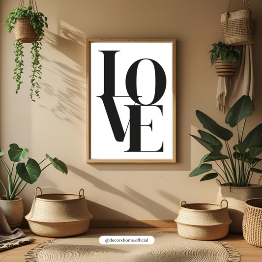 LOVE – Modern Bold Typography Minimal Wall Poster
