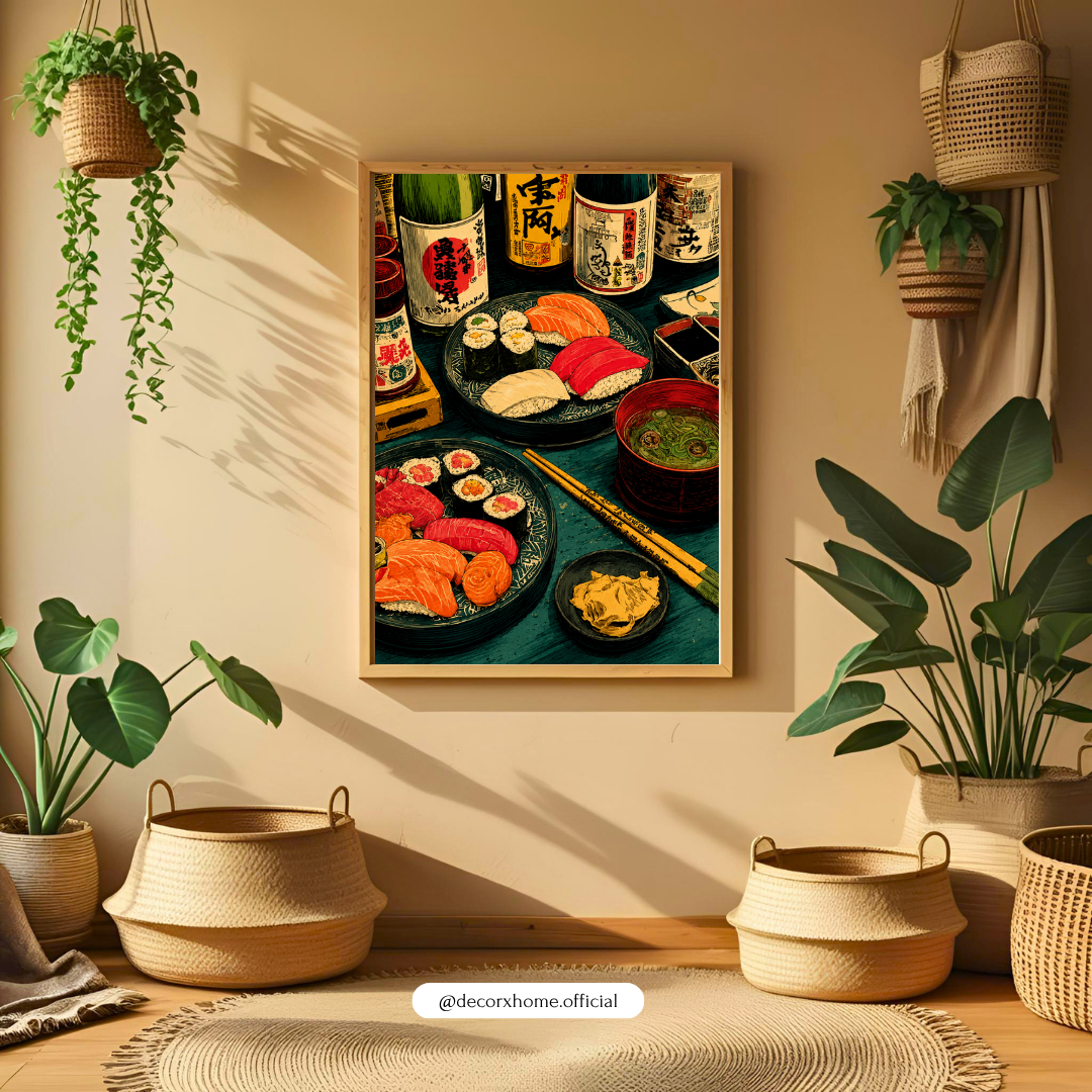 Japanese Sushi Bar Aesthetic Wall Art