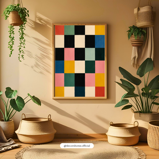 Abstract Color Splash Wall Art Poster – Modern Bold Canvas Print | Contemporary Aesthetic Decor (Framed) (Copy)