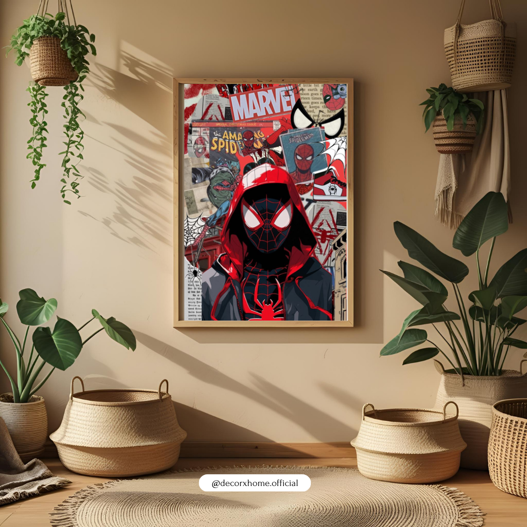 Spiderman Urban Hero Street Art Poster – Bold Comic-Style Wall Decor