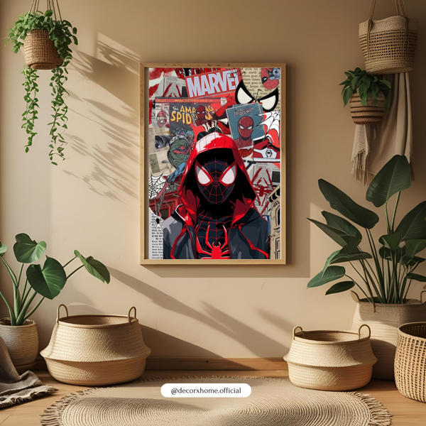 Spiderman Urban Hero Street Art Poster – Bold Comic-Style Wall Decor