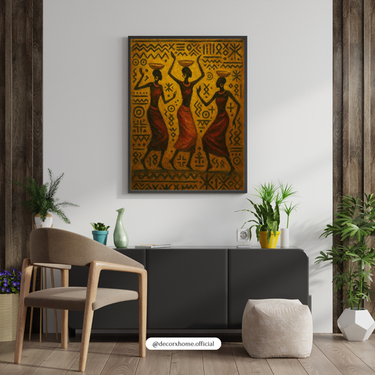 Tribal Harmony Dance – Traditional Ethnic Art Wall Poster